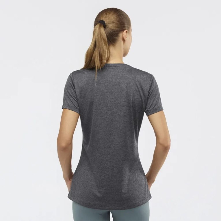 Black Salomon Agile Short Sleeve Women's T-Shirts | IE VT0648